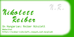 nikolett reiber business card